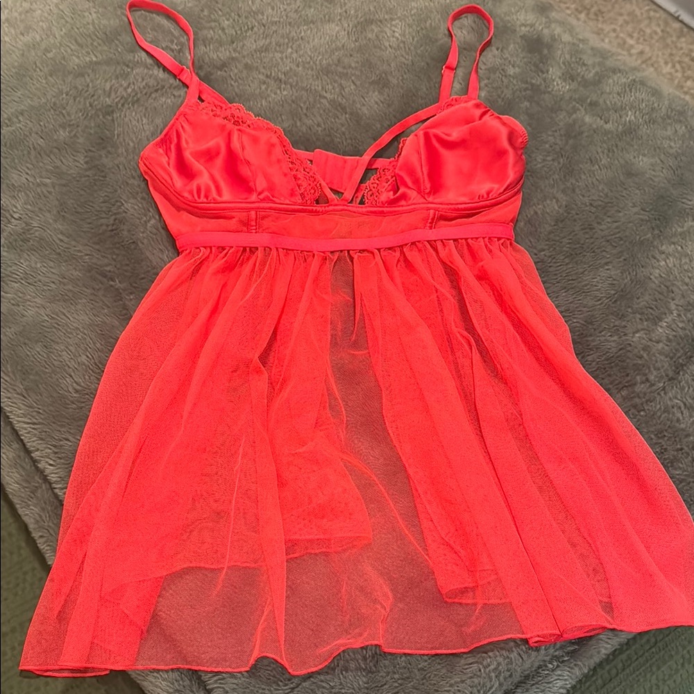 Victoria’s Secret Red Sheer Babydoll Lingerie
